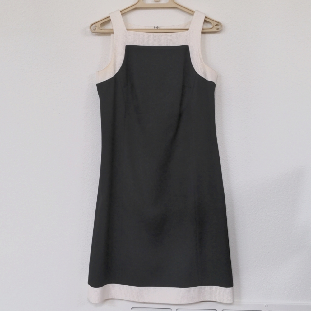 Ann Taylor Black and Cream Sheath, size 4